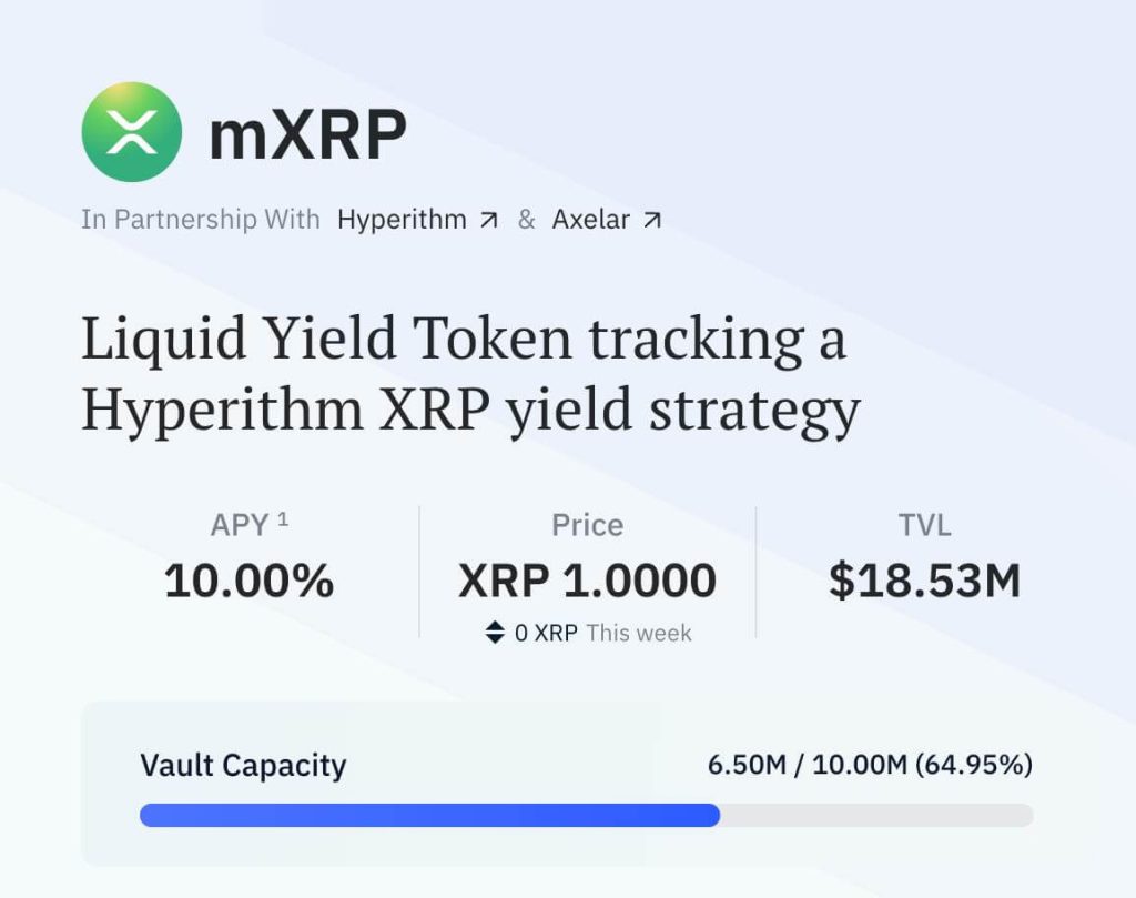 XRP’s DeFi utility sparks as liquid staking vault nears $20 million