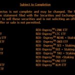 REX-Osprey and Defiance file 27 crypto ETFs, including staking and 3x leverage