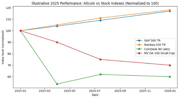 Small-cap crypto tokens just hit a humiliating four-year low, proving the “Alt Season” thesis is officially dead