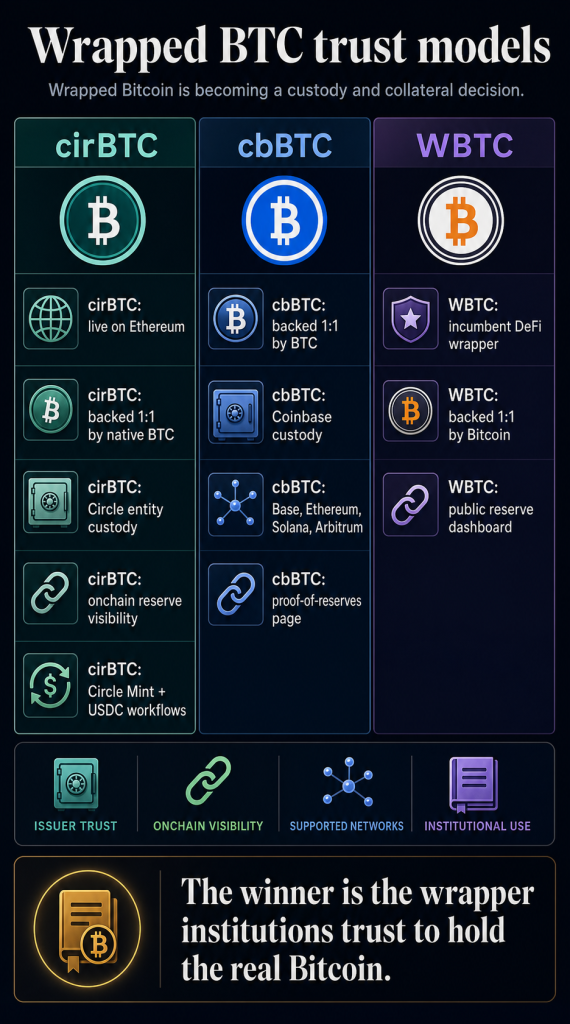 Circle wants wrapped Bitcoin to look bank grade before institutions trust it as collateral