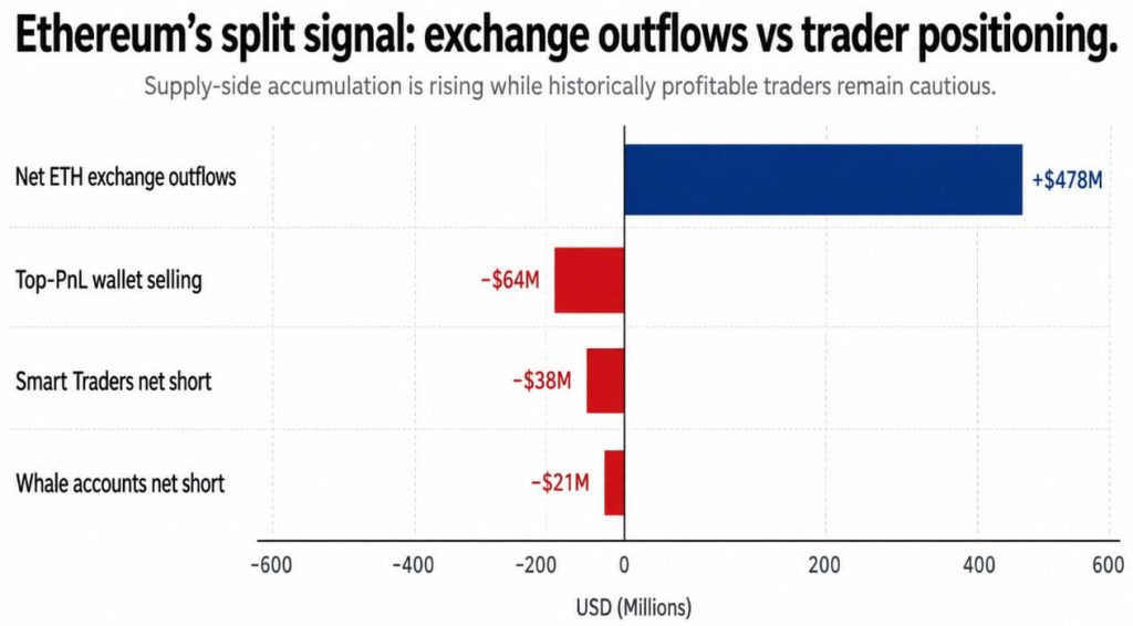 Ethereum is flashing a $478 million buy signal but top traders still expect it to fail