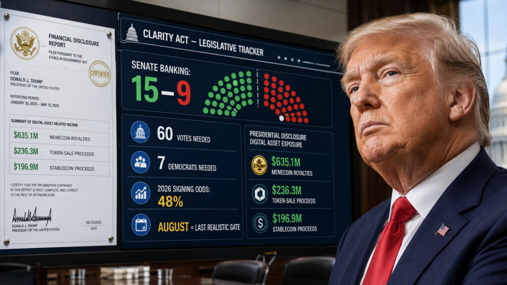 Trump’s crypto disclosure exposes an institutional problem that markets price in real time
