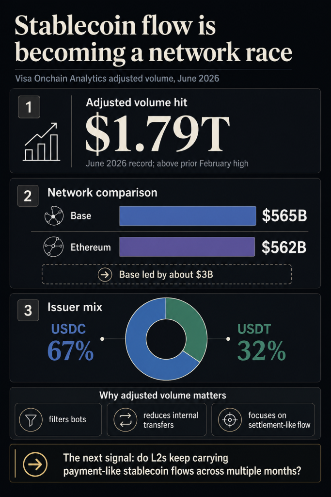 Ethereum is losing ownership of crypto payments as Base moves $565B in stablecoins